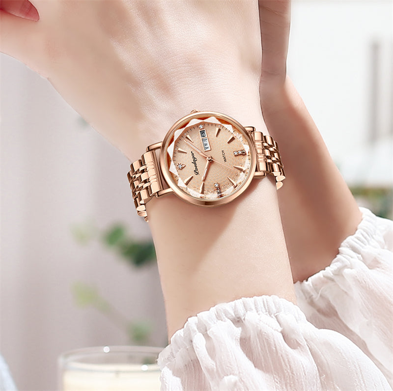 POEDAGAR Luxury Stainless Steel Women Watch