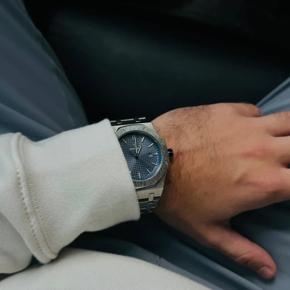 POEDAGAR Men's Luxury Stainless Steel Watch