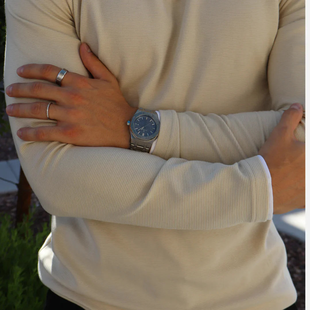 POEDAGAR Men's Luxury Stainless Steel Watch