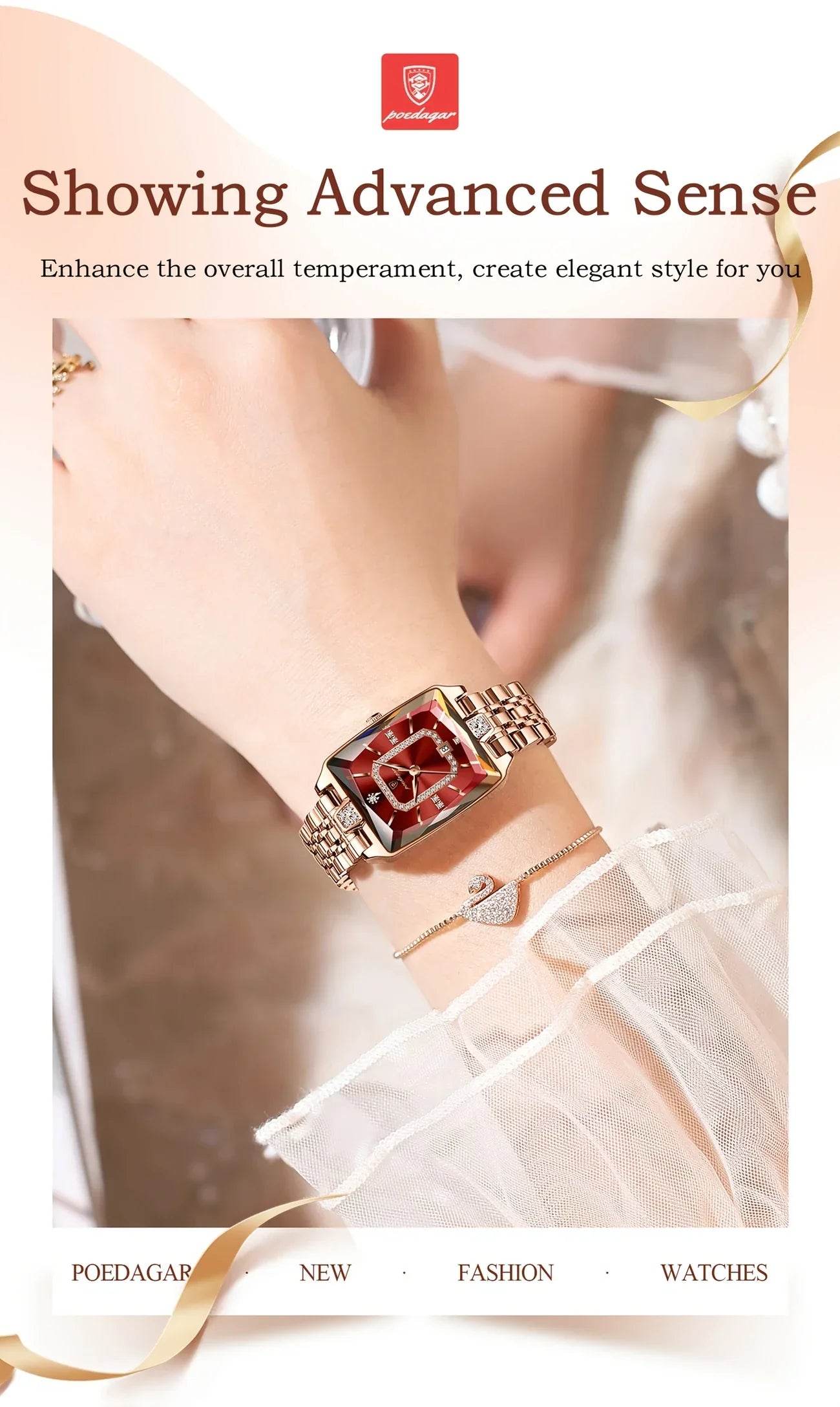 Poedagar Luxury Stainless Steel Women Watch