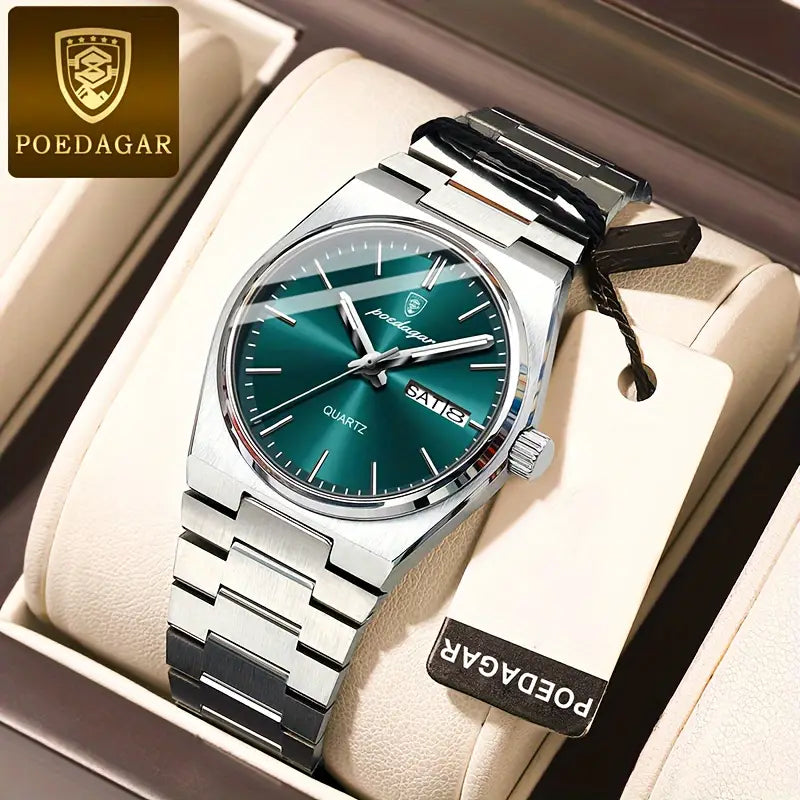 POEDAGAR Womenโs Luxury Stainless Steel Watch