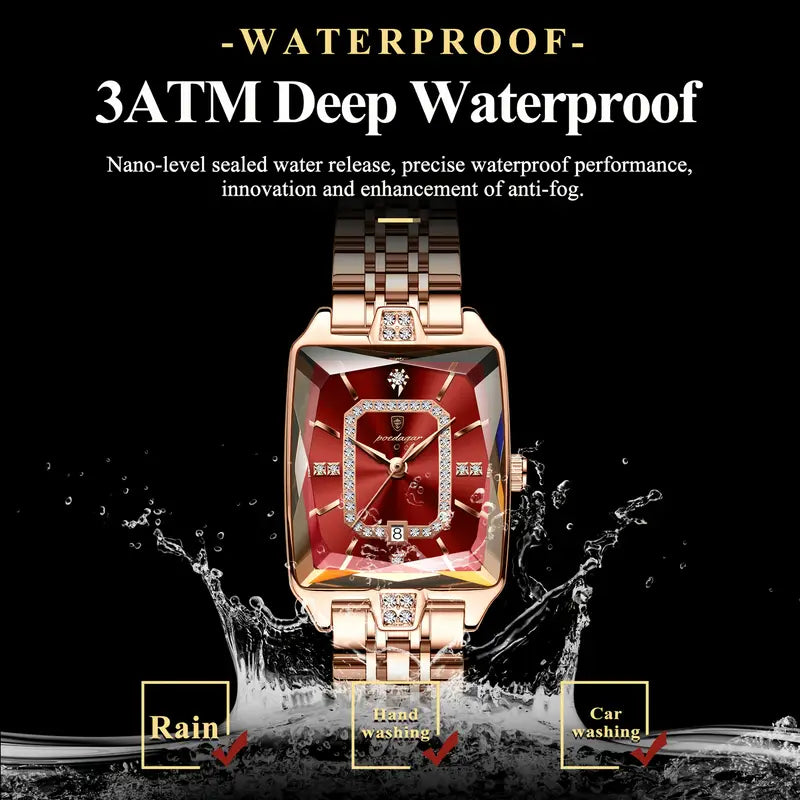 Poedagar Luxury Stainless Steel Women Watch