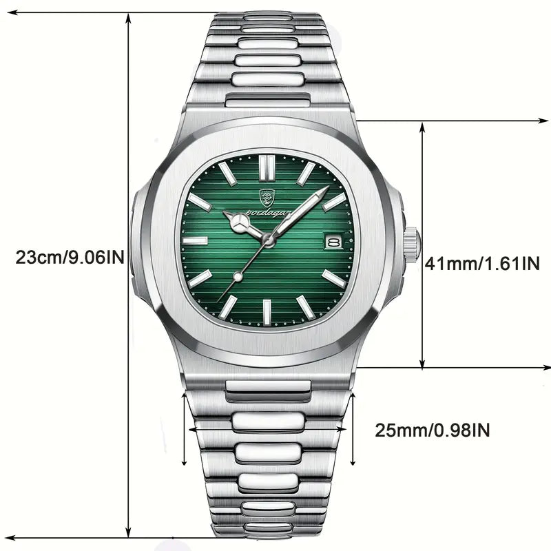 POEDAGAR Stainless Steel men Watch