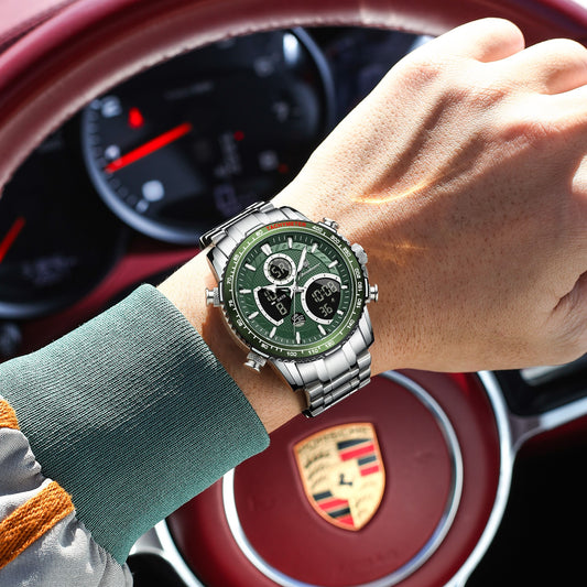 Poedagar Men's Multifunction Chronograph Watch