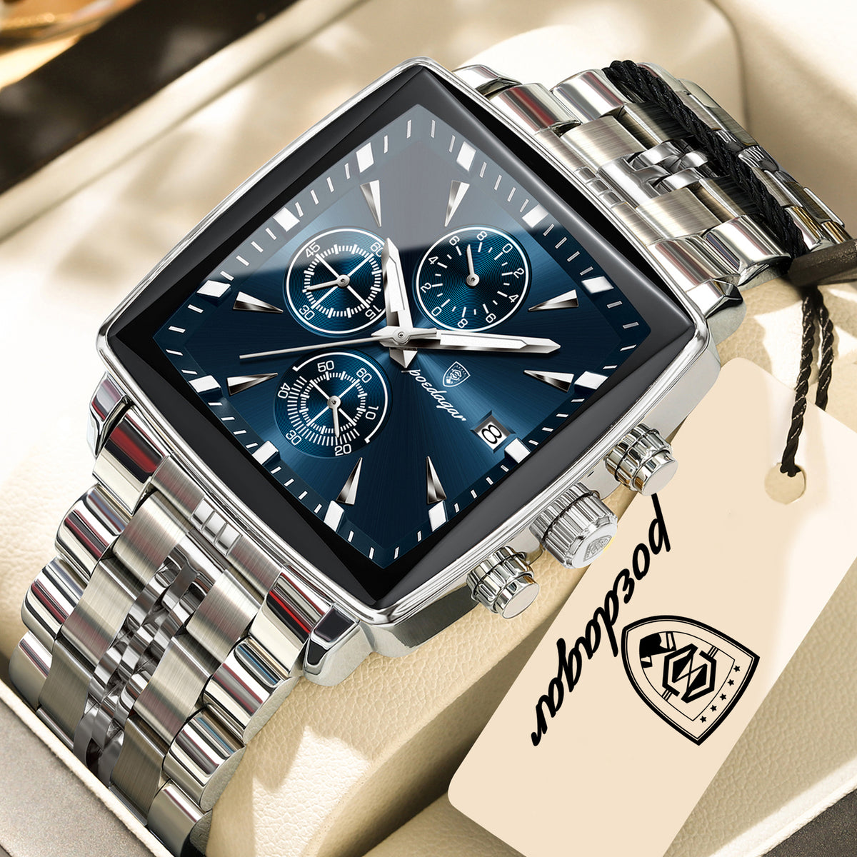 Poedagar Chronograph Water Resistant Men's Watch