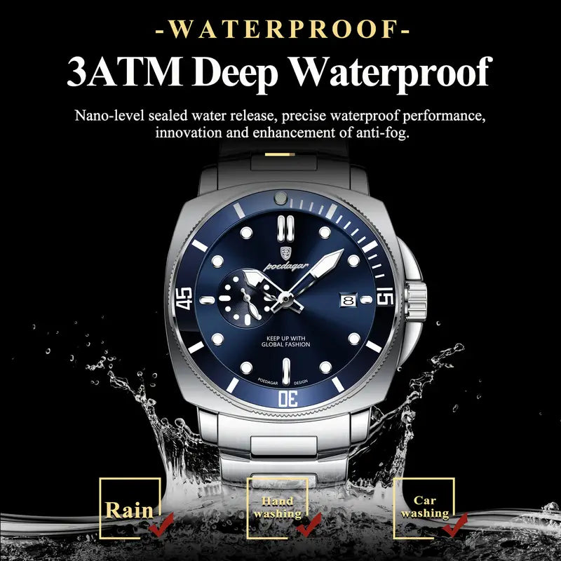 Poedagar Elite Series Stainless Steel Watch