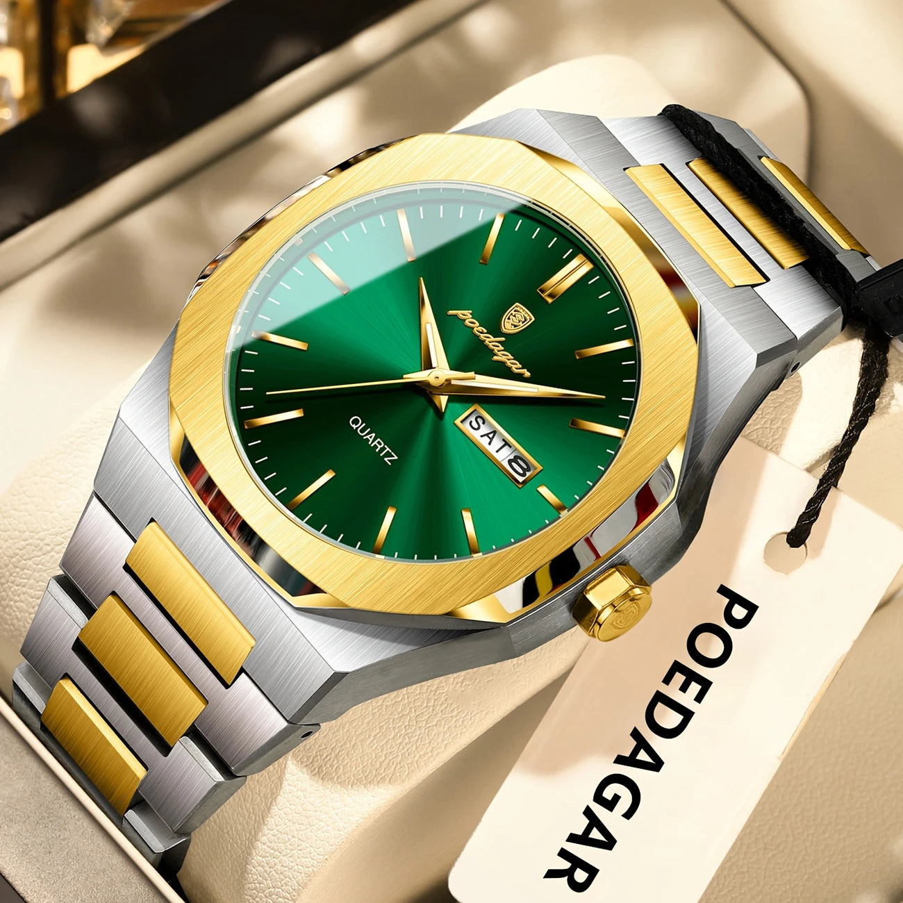 Poedagar Stainless Steel Men's Business Watch