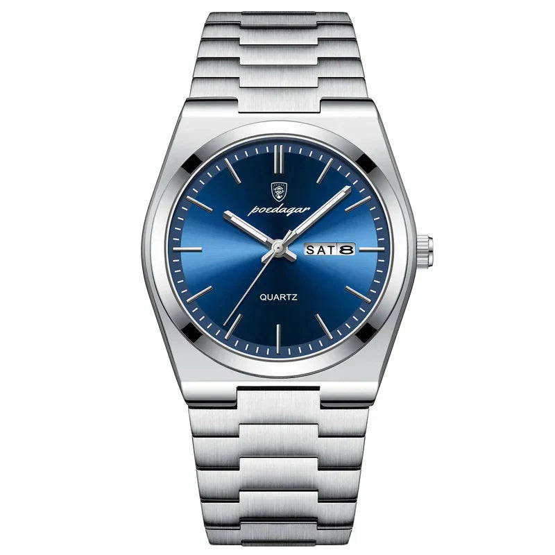 Poedegar New Men Stainless Steel Luxury Watch