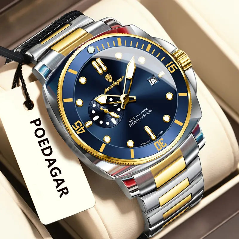 Poedagar Elite Series Stainless Steel Watch