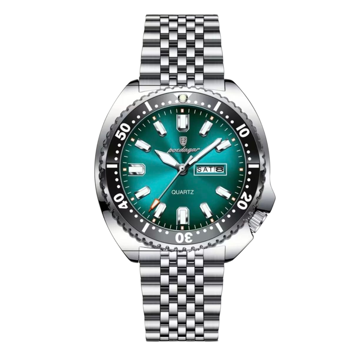 Poedagar Men's Stainless Steel WristWatch