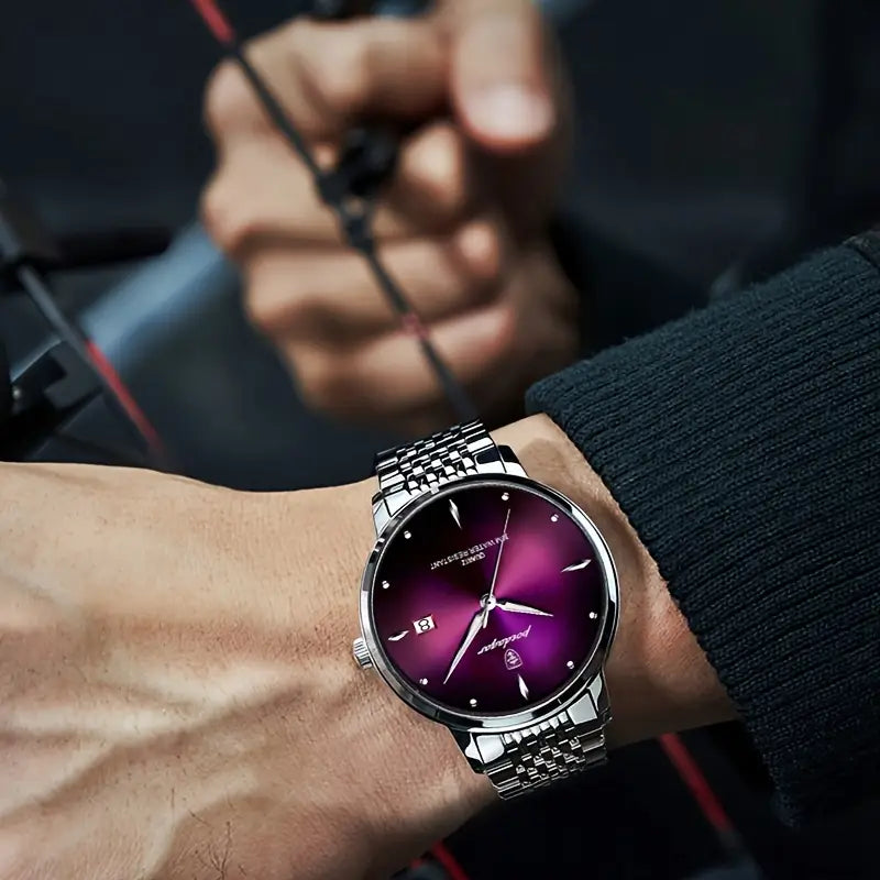 Poedagar Luxury Stainless Steel Watch