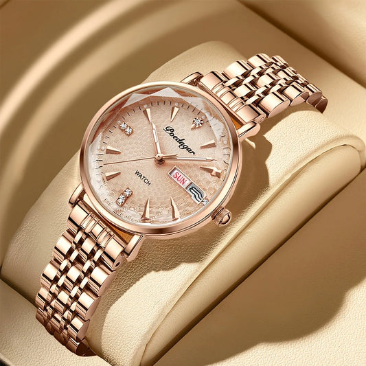 POEDAGAR Luxury Stainless Steel Women Watch