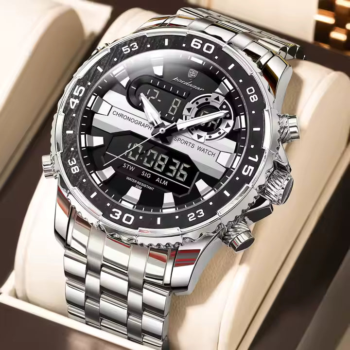 Poedagar Multifunction Water Resistant Men's Watch