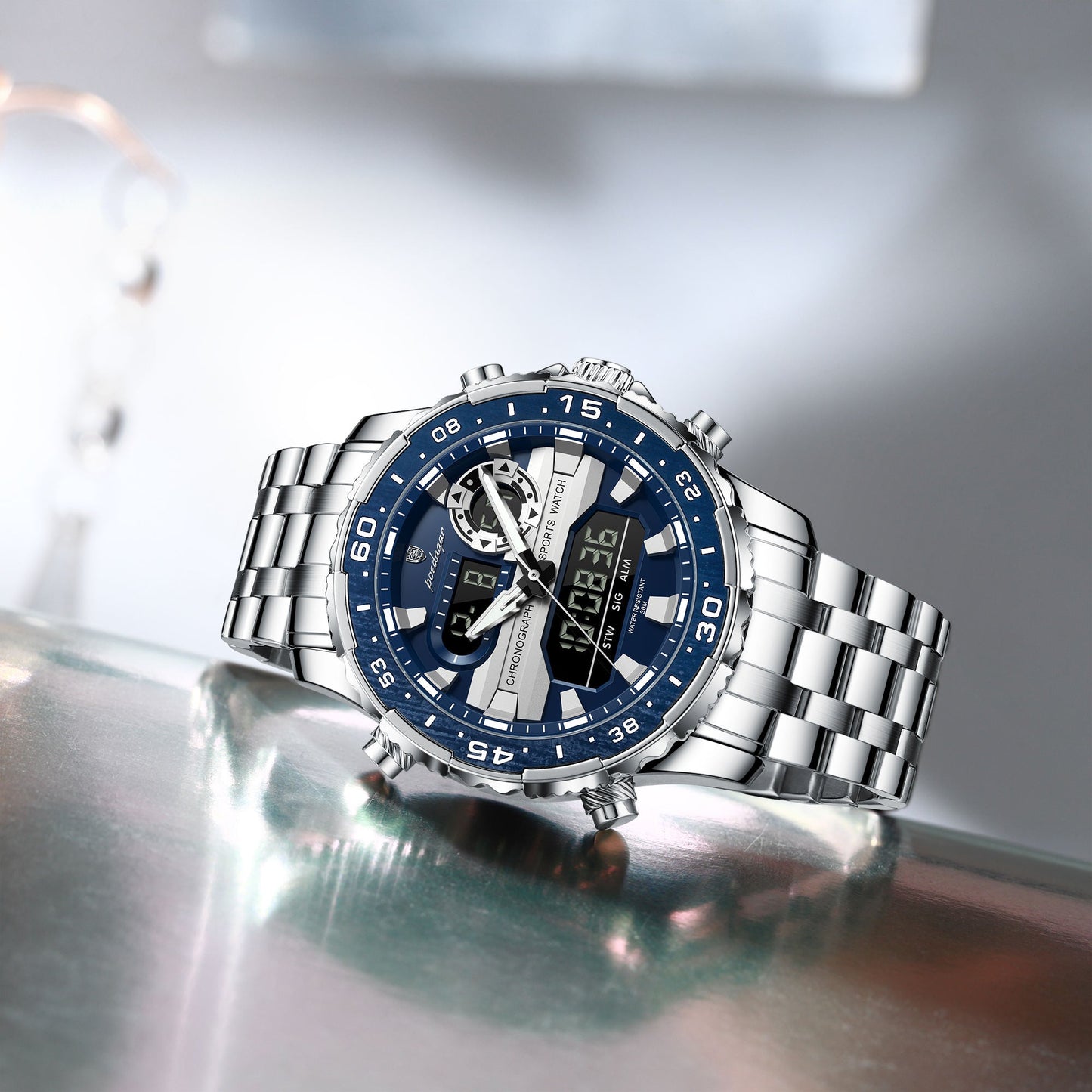 Poedagar Multifunction Water Resistant Men's Watch