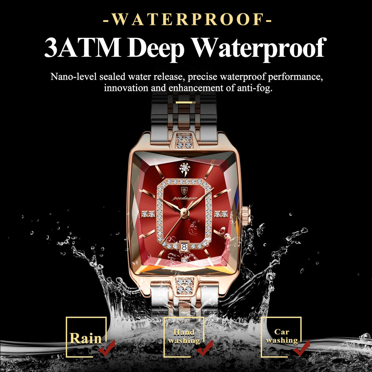 Poedagar Luxury Elegant Women Watch