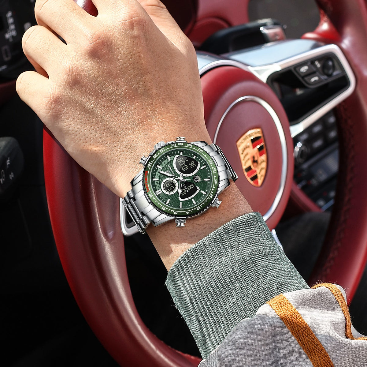 Poedagar Men's Multifunction Chronograph Watch