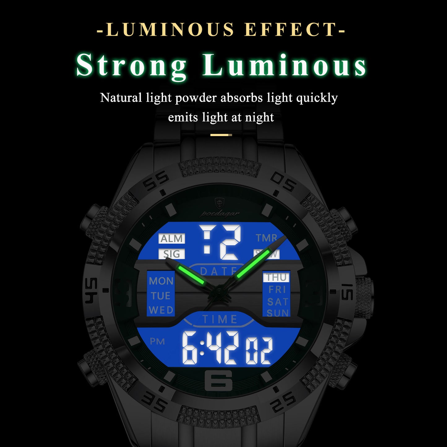Poedagar Digital Watch for Men