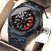 Poedagar Men's Sports Wheel Dial Luxury Watch