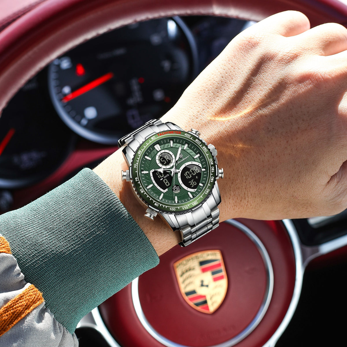 Poedagar Men's Multifunction Chronograph Watch
