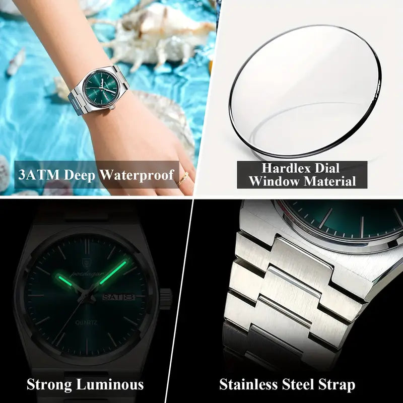 POEDAGAR Women’s Luxury Stainless Steel Watch